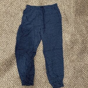 Navy Polka Dot Jogger Pants